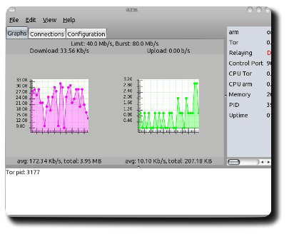 GUI bandwidth stats for arm
