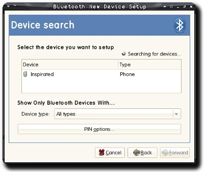 PyS60 Bluetooth HOWTO, PC screenshot #2